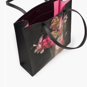Ted Baker Black Tote with Pink Floral Print
